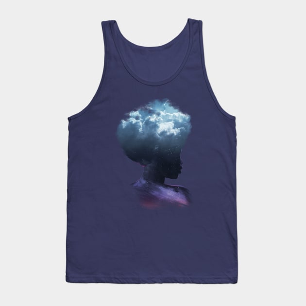 HEAD ON THE CLOUDS Tank Top by Ilustrata